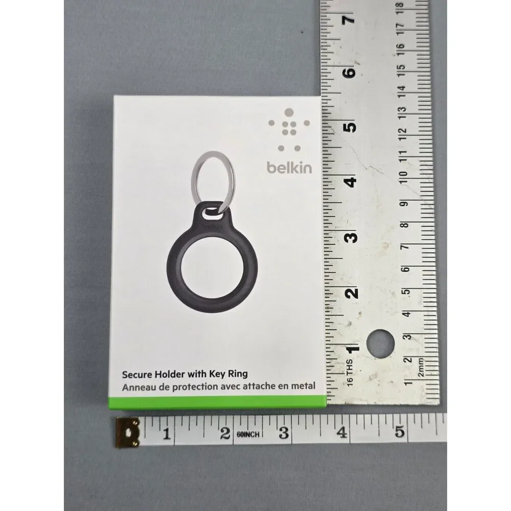 Belkin AirTag Secure Holder With Key Ring Black Set of 3 boxes